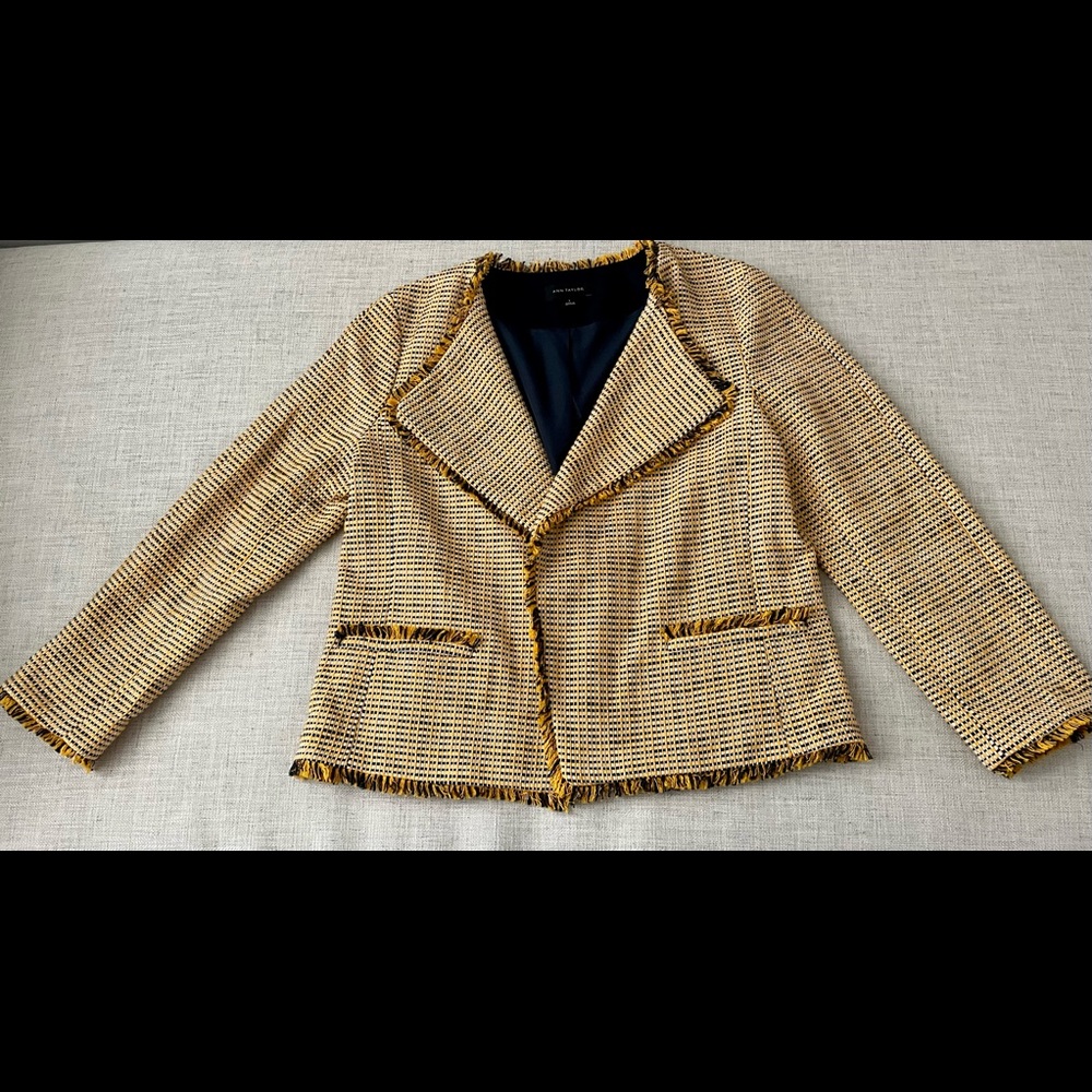 Ann Taylor blazer in yellow navy